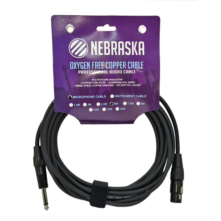 CABLE PLUG STEREO A XLR HEMBRA DE 6 MT NEBRASKA XFJ-M6 - 1