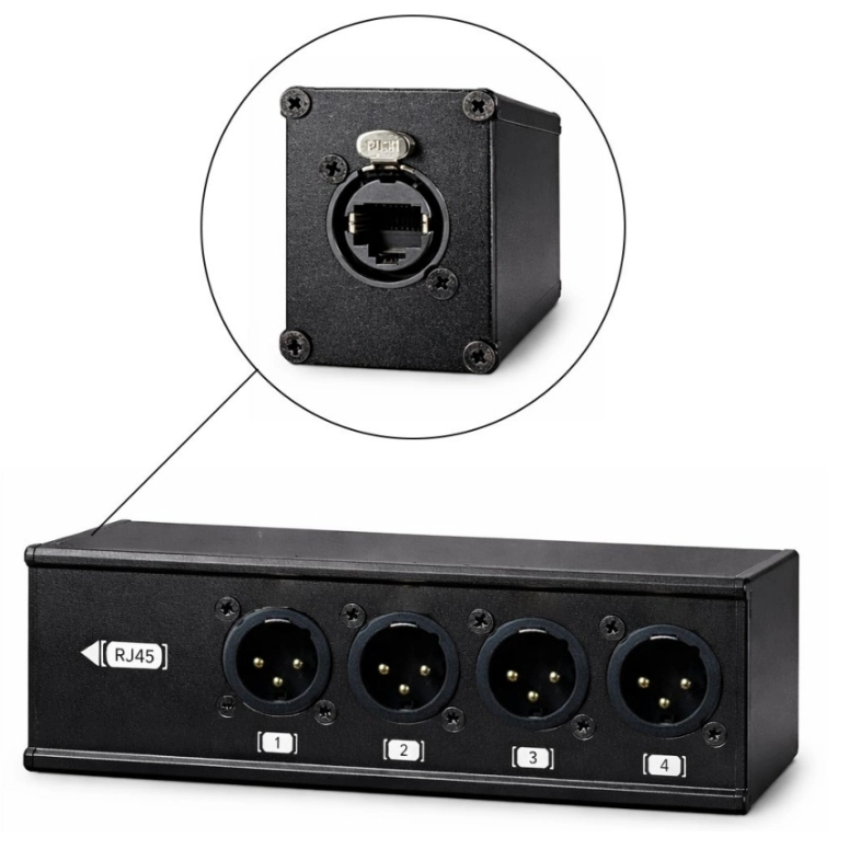 CAJA DISTRIBUIDORA DE RJ45 A XLR NEBRASKA RJ4XM - 2
