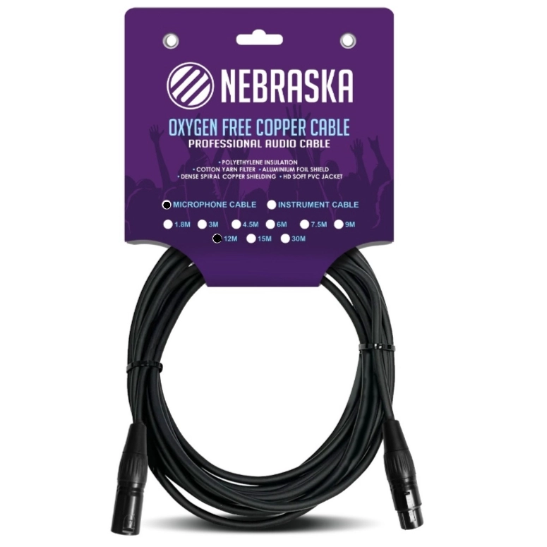 CABLE DE MICROFONO DE 12 METROS NEBRASKA MXF 12 - 1