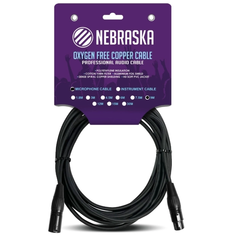 CABLE DE MICROFONO DE 9 METROS NEBRASKA MXF 9 - 1