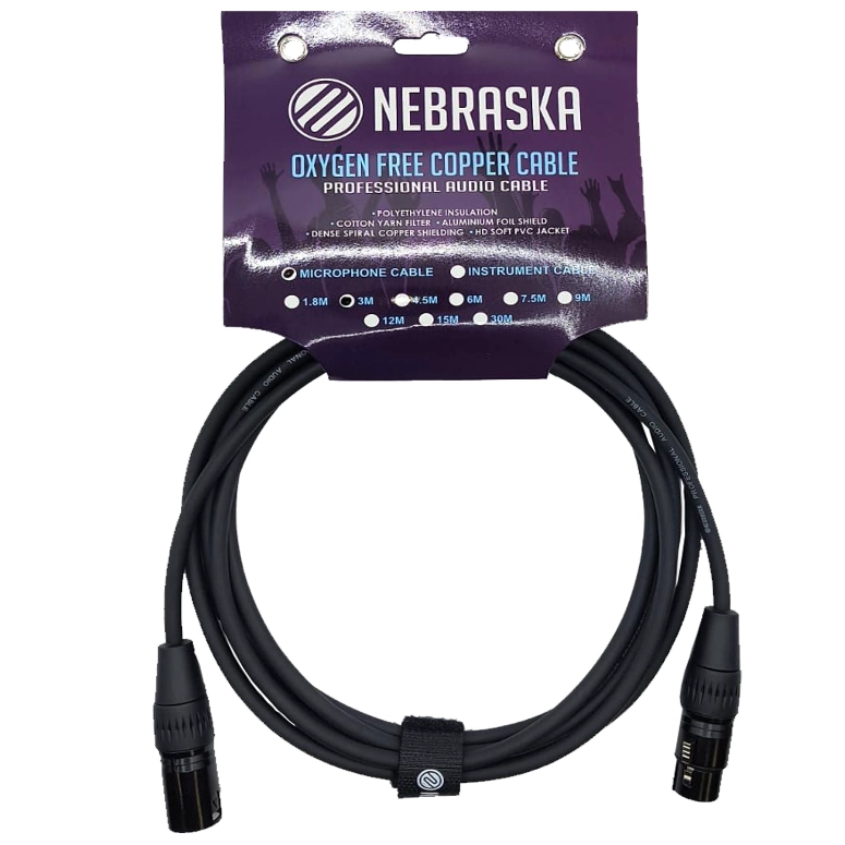 CABLE DE MICROFONO DE 3 METROS NEBRASKA MXF 3 - 1