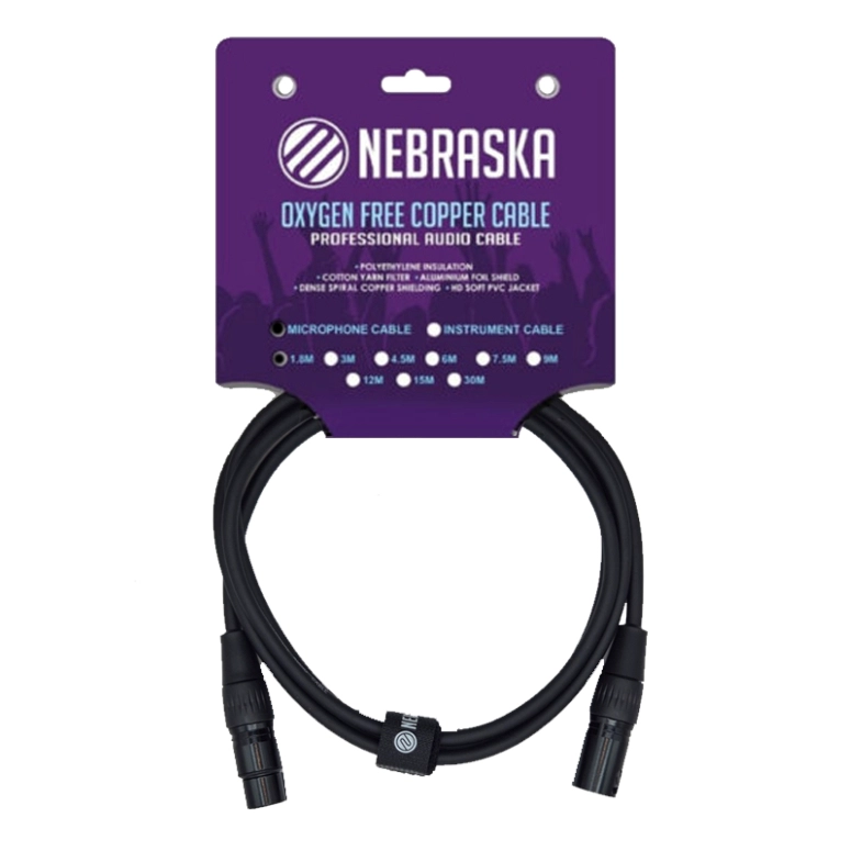 CABLE DE MICROFONO XLR 1.8 METROS NEBRASKA MXF 1.8 - 1