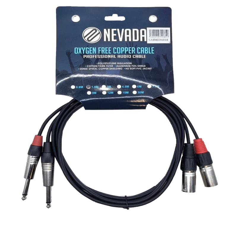 CABLE DE 2 TS A 2 XLR MACHO NEBRASKA DXJ 1.8 - 1