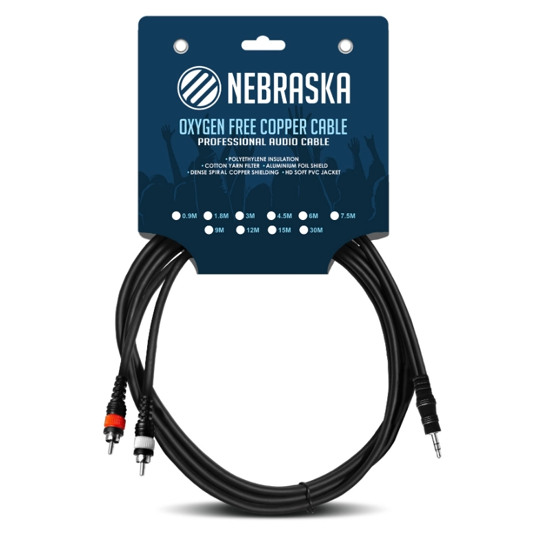 CABLE MINIPLUG A RCA NEBRASKA RS 018 - 1