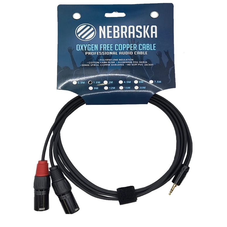 CABLE MINI TRS A 2 XLR NEBRASKA SXX018 - 1