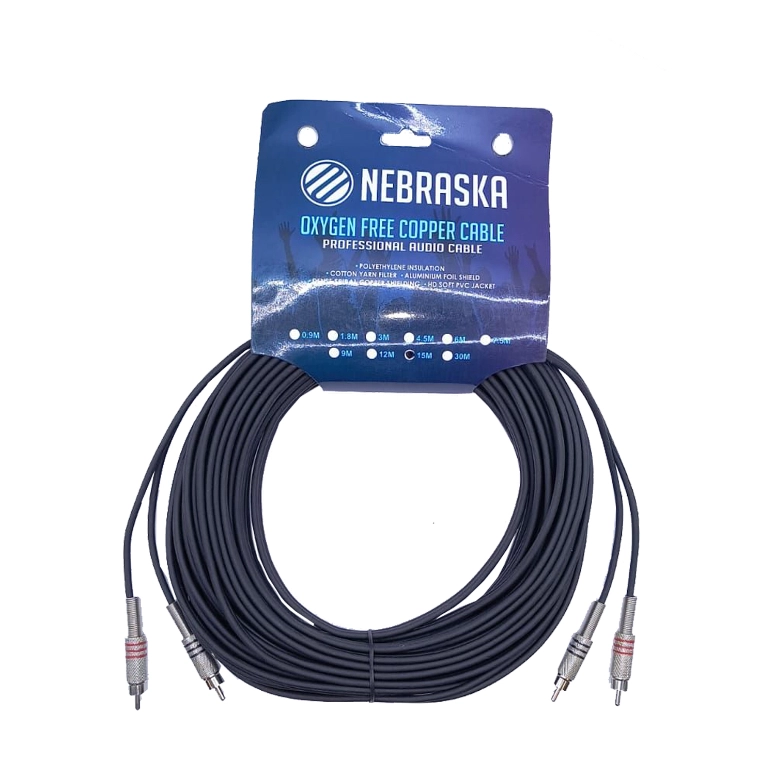 CABLE DE 15 METROS 2 RCA A 2 RCA NEBRASKA DRR 15 - 1