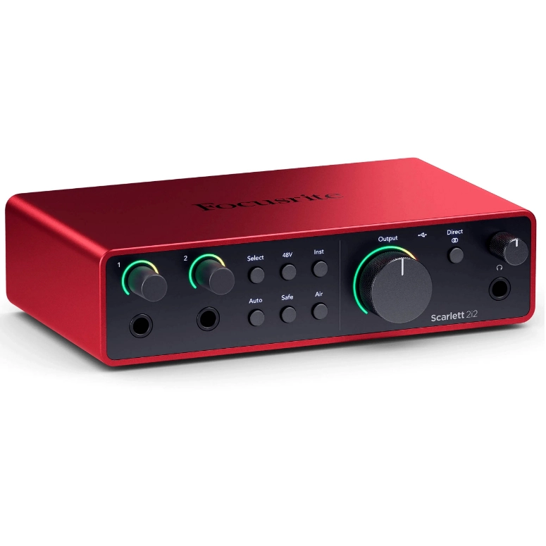 PACK INTERFAZ DE AUDIO FOCUSRITE STUDIO SCARLET 2I2 - 2