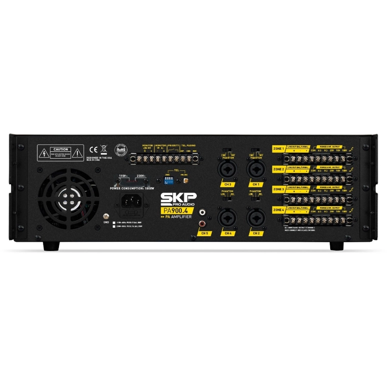 AMPLIFICADOR DE MEGAFONIA SKP PA 900.4 - 2