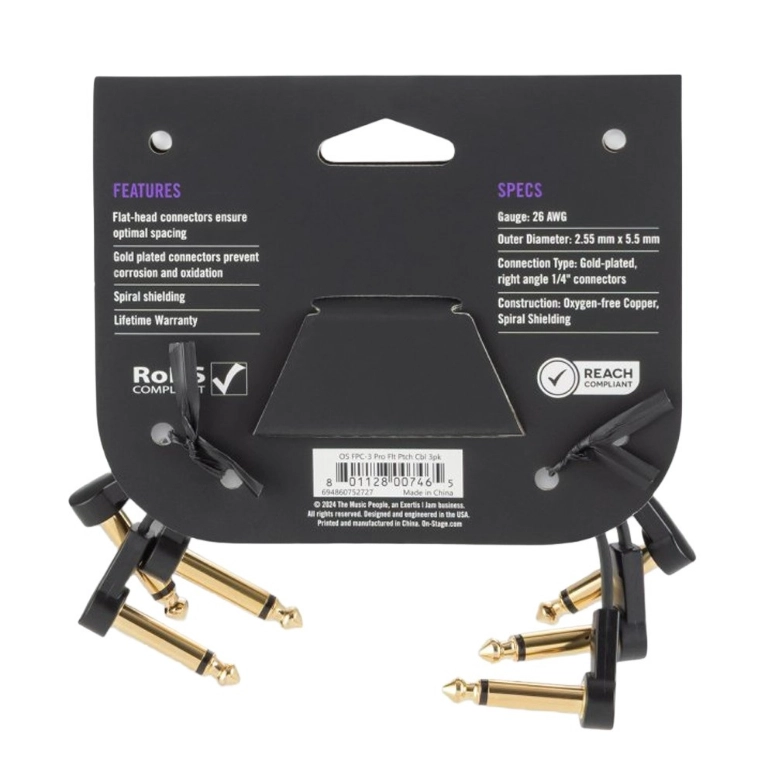 CABLES PARA PEDALERAS PATCH ON-STAGE OSPRO-FPC-3 - 2