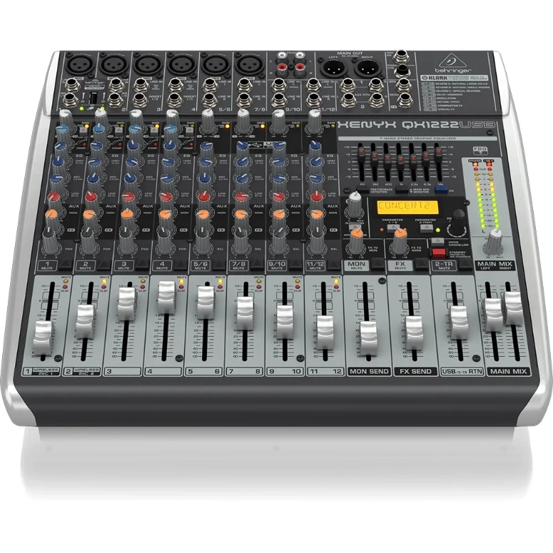 CONSOLA MEZCLADOR ANALOGO CON USB DE 16 CANALES BEHRINGER QX1222 USB - 2