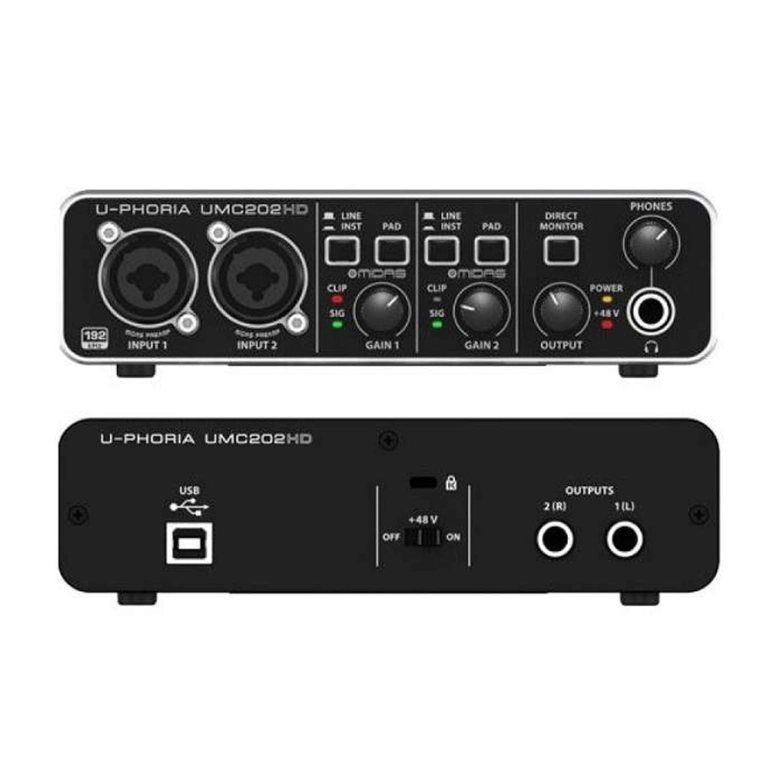PACK DE HOME STUDIO INTERFAZ DE AUDIO MICROFONO Y AUDIFONOS BEHRINGER U-PHORIA STUDIO PRO - 3
