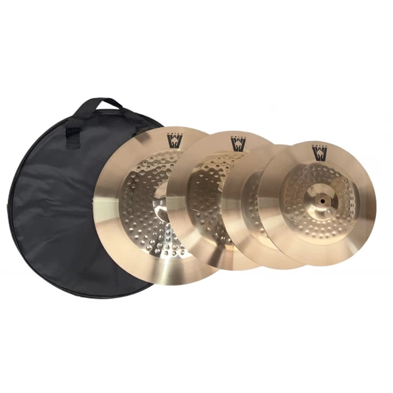 SET PLATOS HIHAT CRASH RIDE CON BOLSO WOTAN W-CYMBAL-SET - 1
