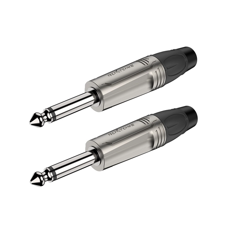 2 CONECTORES PLUG MONO DE 6.3 MM ROXTONE RJ2PNN - 1