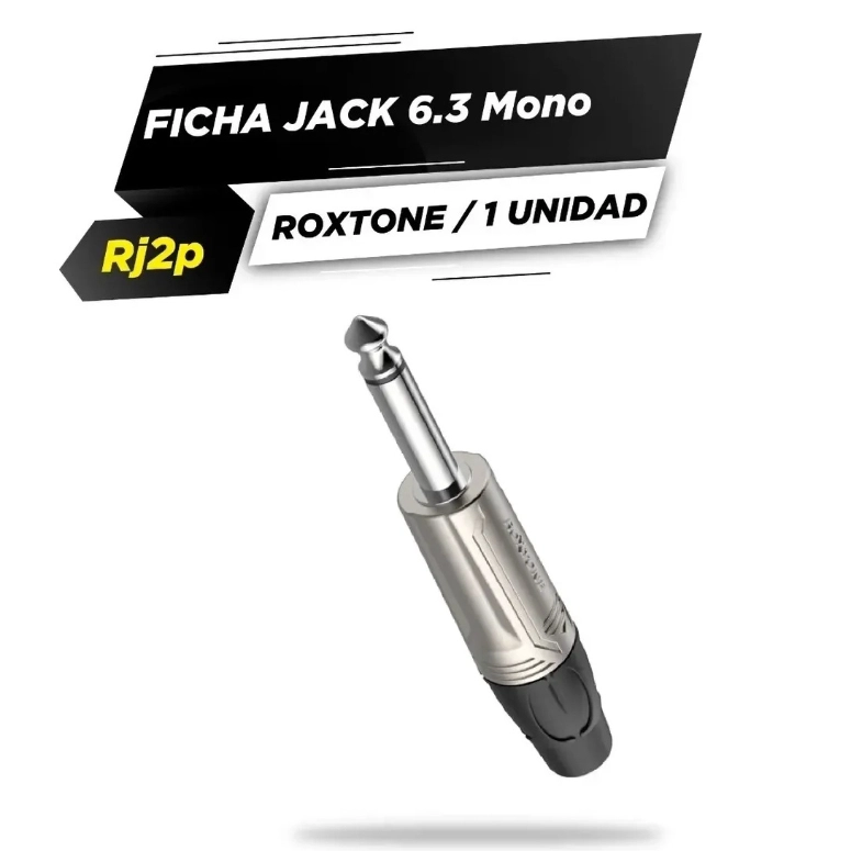 2 CONECTORES PLUG MONO DE 6.3 MM ROXTONE RJ2PNN - 2
