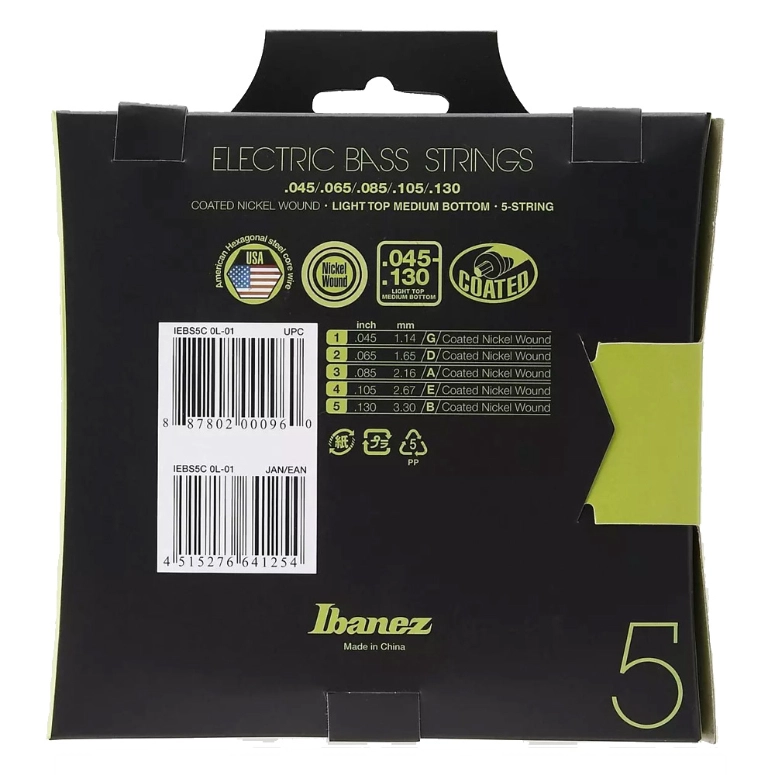 SET DE CUERDAS PARA BAJO ELECTRICO IBANEZ IEBS5C - 2