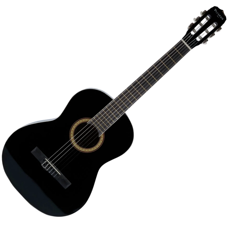 GUITARRA CLASICA 4/4 NEGRA VIZCAYA ARCG44 BK - 1