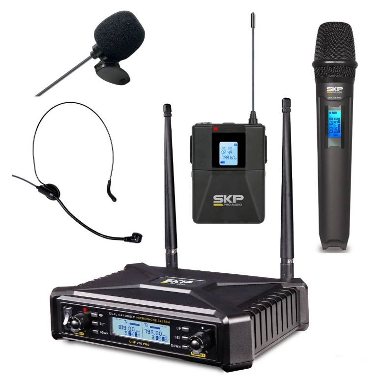 MICROFONO INALAMBRICO SKP UHF 700 PRO - 1