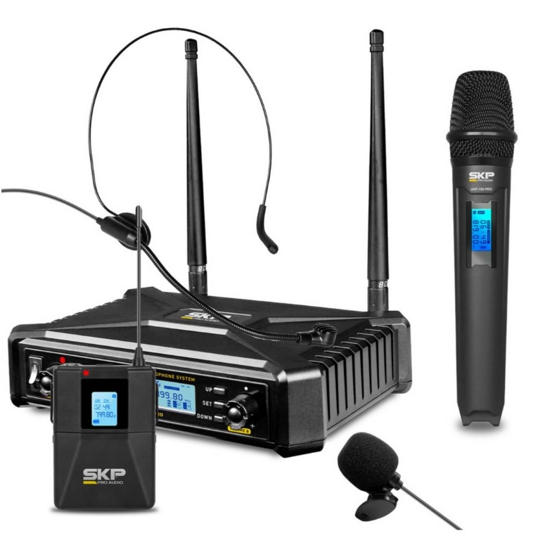 MICROFONO INALAMBRICO SKP UHF 700 PRO - 2