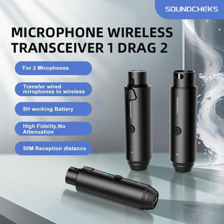 SISTEMA INALAMBRICO PARA 2 MICROFONOS SOUNDCHEKS H58-2T - 2