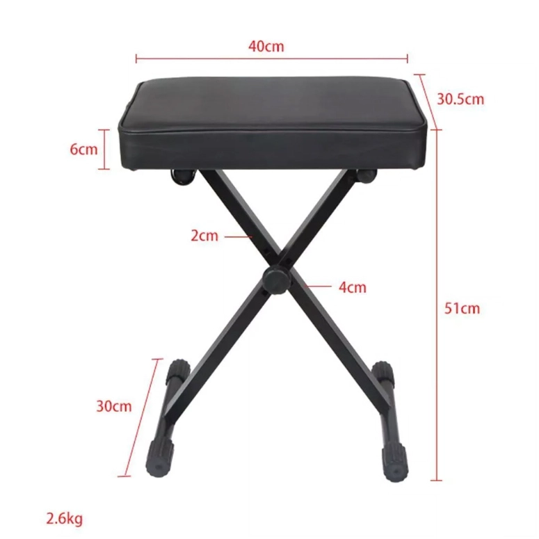 PACK DE ATRIL Y BANQUETA PARA TECLADO HEBIKUO Q90B-Q1X - 3
