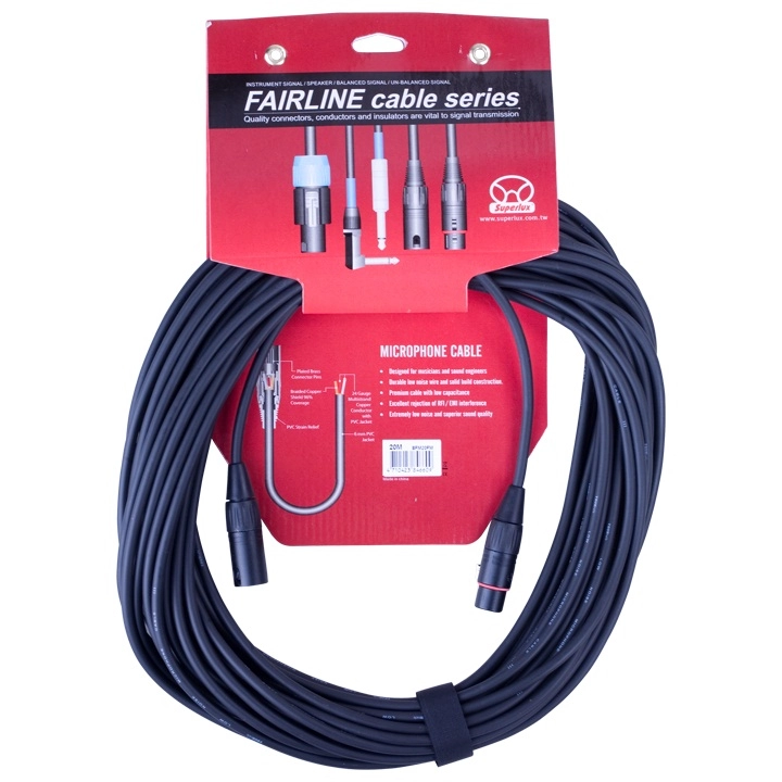 CABLE DE MICROFONO DE 20 METROS SUPERLUX SFM 20FM - 1