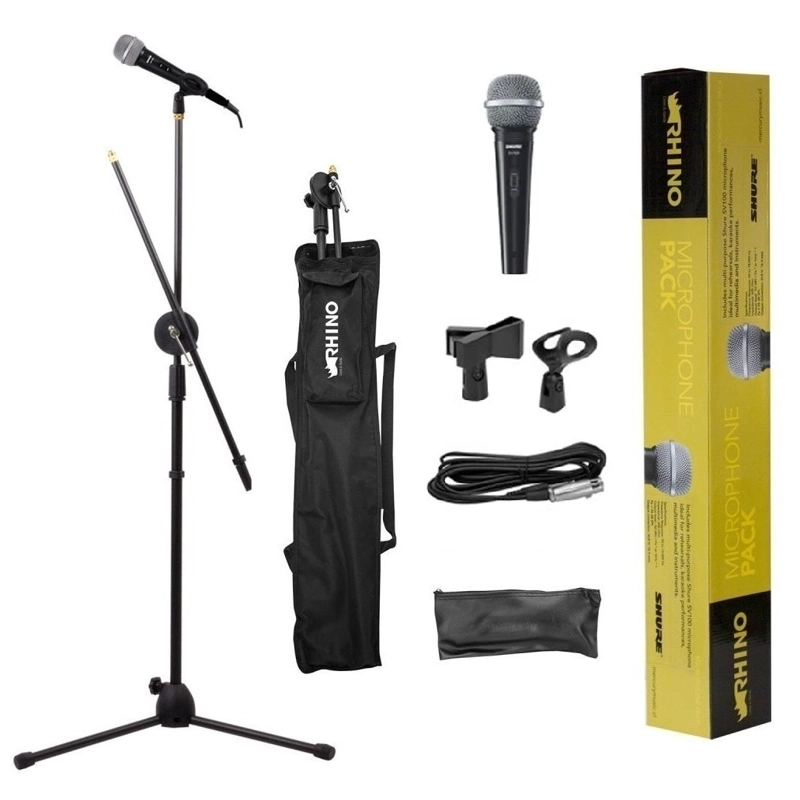 PACK DE MICROFONO SHURE SV100 + ATRIL DE MICROFONO CON FUNDA - 1