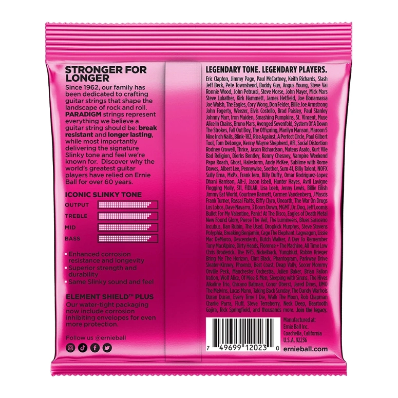 ET DE CUERDAS PARA GUITARRA ERNIE BALL PARADIGM SLINKY ELECTRIC 9 - 42 - 2