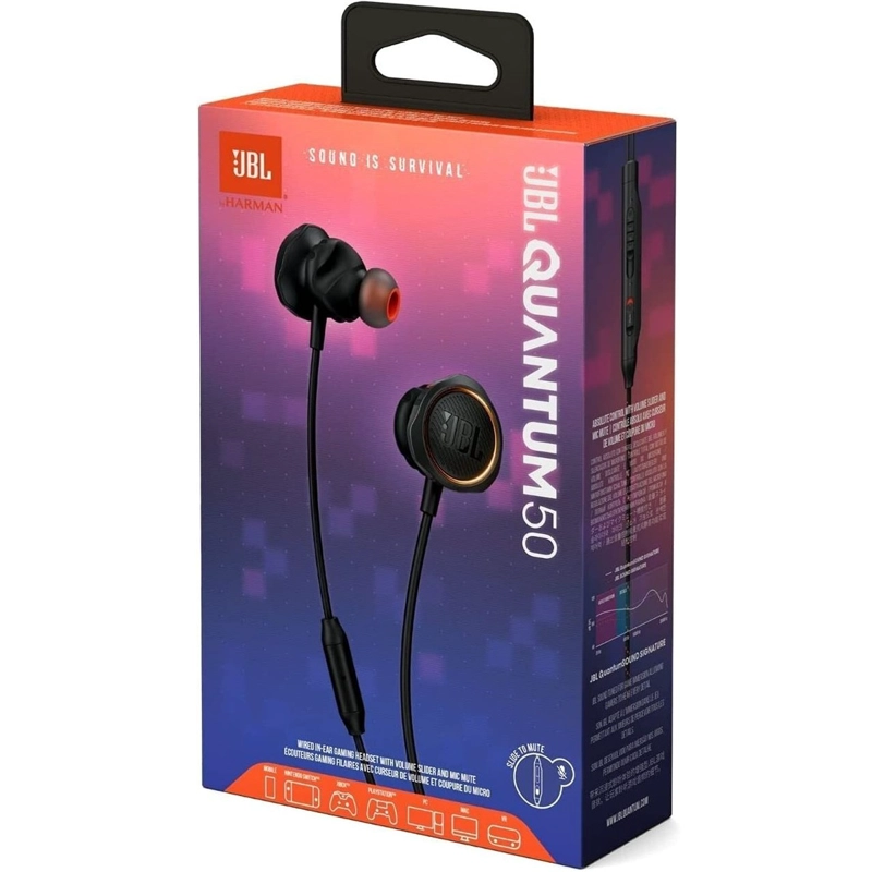 AUDIFONOS IN-EAR CON MICROFONO JBL QUANTUM 50 BLKAM - 3