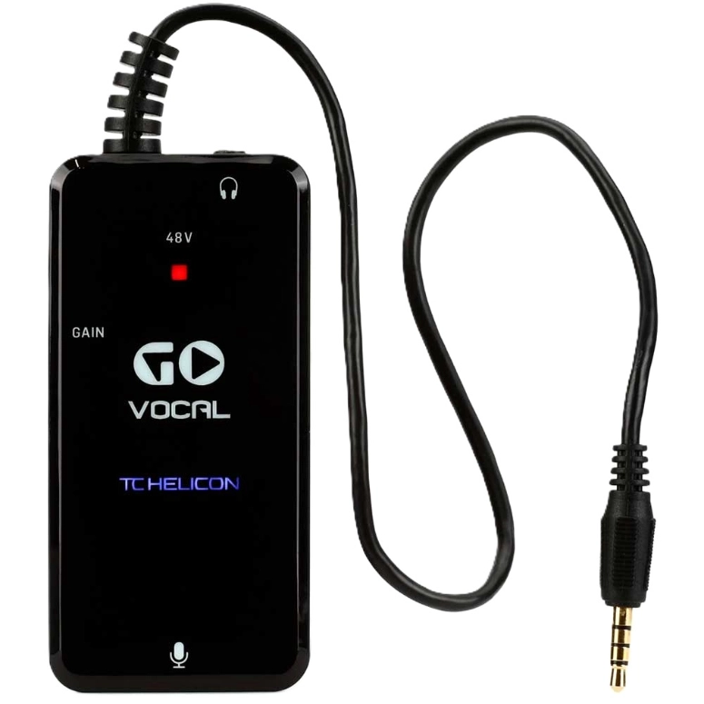 INTERFAZ Y PREAMPLIFICADOR DE MICROFONO PORTATIL TC HELICON GO VOCAL - 1