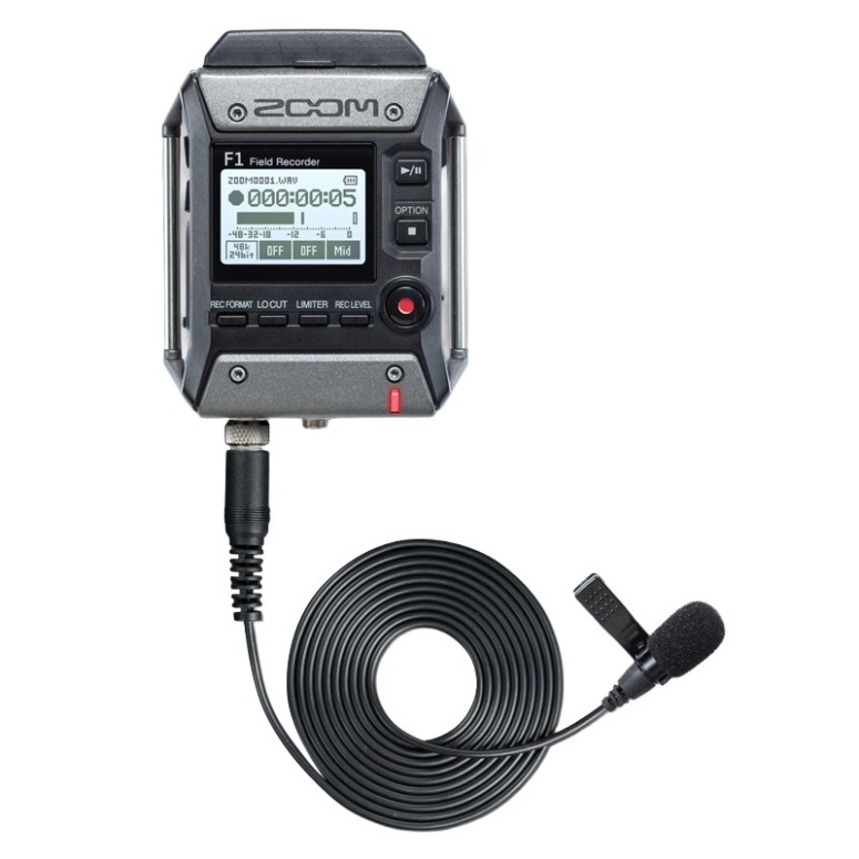 MICROGABADORA PORTATIL CON MICROFONO LAVALIER ZOOM F1-LP - 1