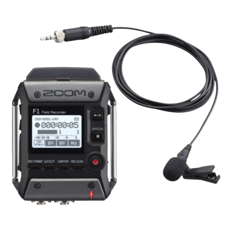MICROGABADORA PORTATIL CON MICROFONO LAVALIER ZOOM F1-LP - 2