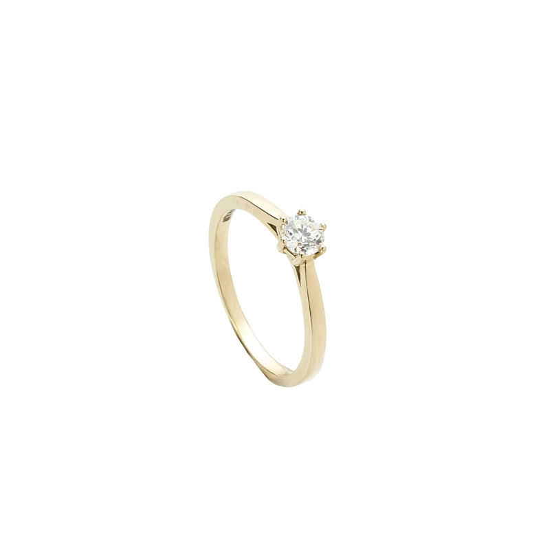 ANILLO SOLITARIO ORO AMARILLO  0.31 CT #11 - 1