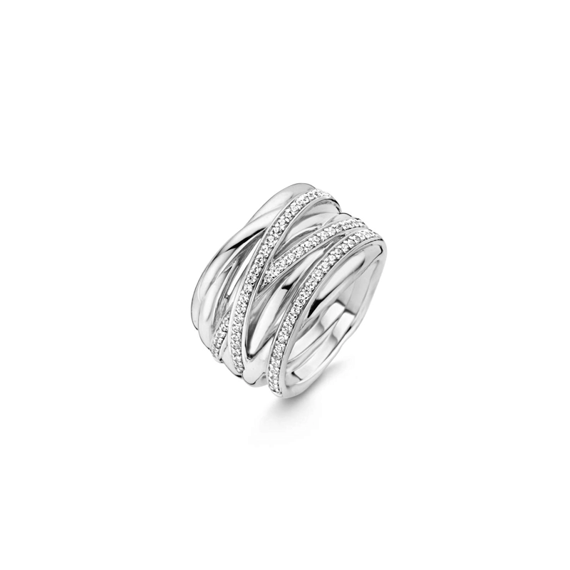 ANILLO TI SENTO PLATA 12067ZI/56 - 1