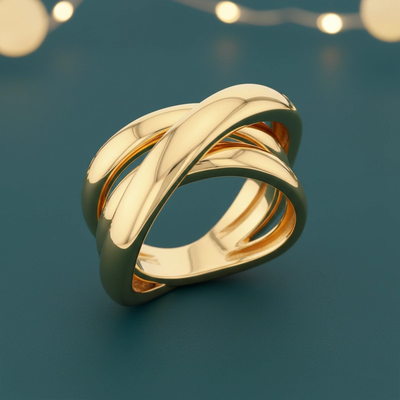 ANILLO PESAVENTO BANDAS ENTRELAZADAS #16 - 2