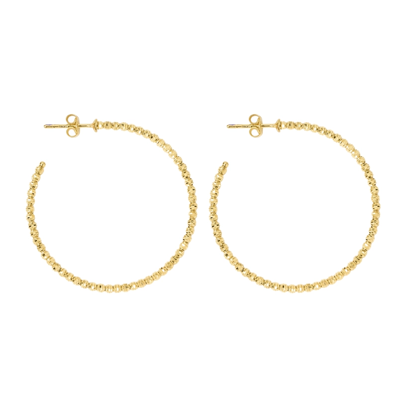 AROS ARGOLLAS DE ORO DIAMANTADAS - 1