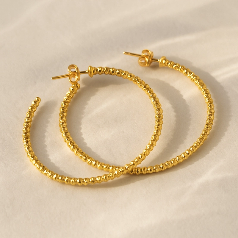 AROS ARGOLLAS DE ORO DIAMANTADAS - 3