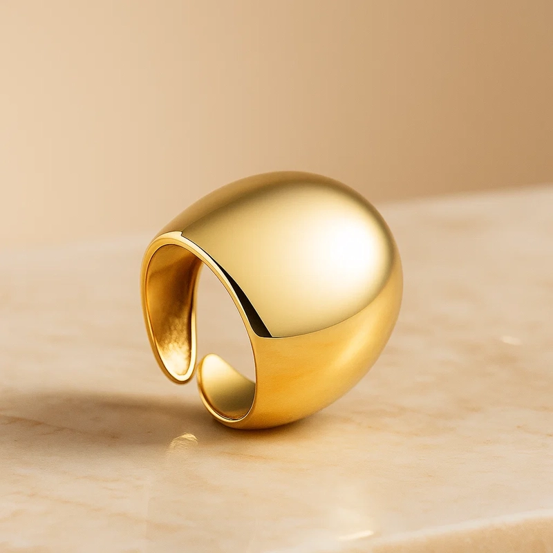 ANILLO ANCHO PLATA VERMEIL ESSENZA - 2