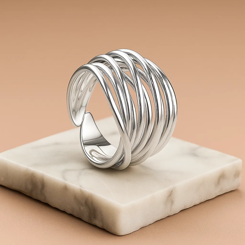 ANILLO PLATA VERMEIL ESSENZA - 2