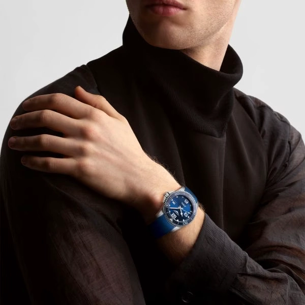 RELOJ LONGINES HYDROCONQUEST 41MM AZUL CAUCHO - 3