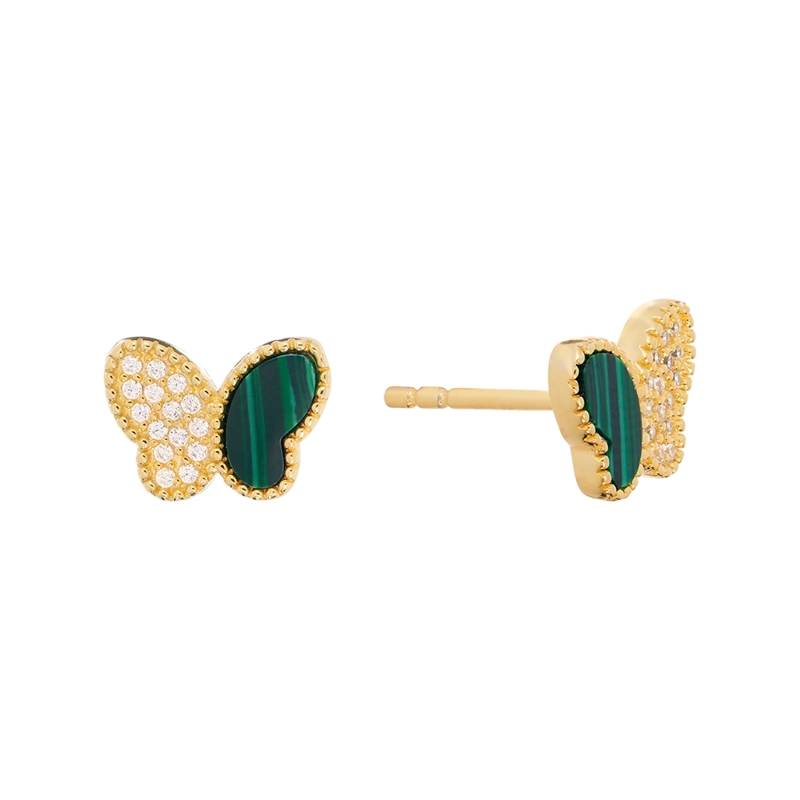 AROS MARIPOSA VERDE BRILLANTE - 1