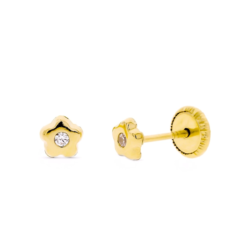AROS ORO 18KT ESTRELLITA CIRCON 4MM - 1