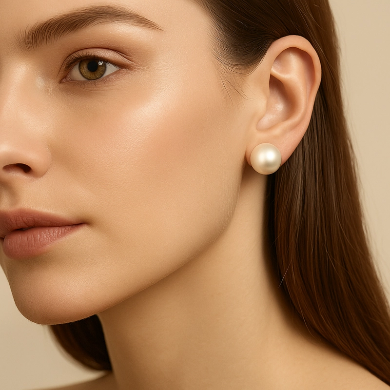 AROS PERLA CULTIVADA 3/4 ORO BCO 18 KT - 3