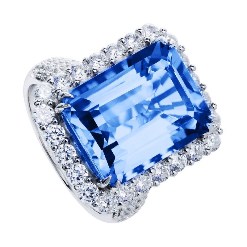 ANILLO BLOOM TOPACIO CELESTE 10,94 CT - 1