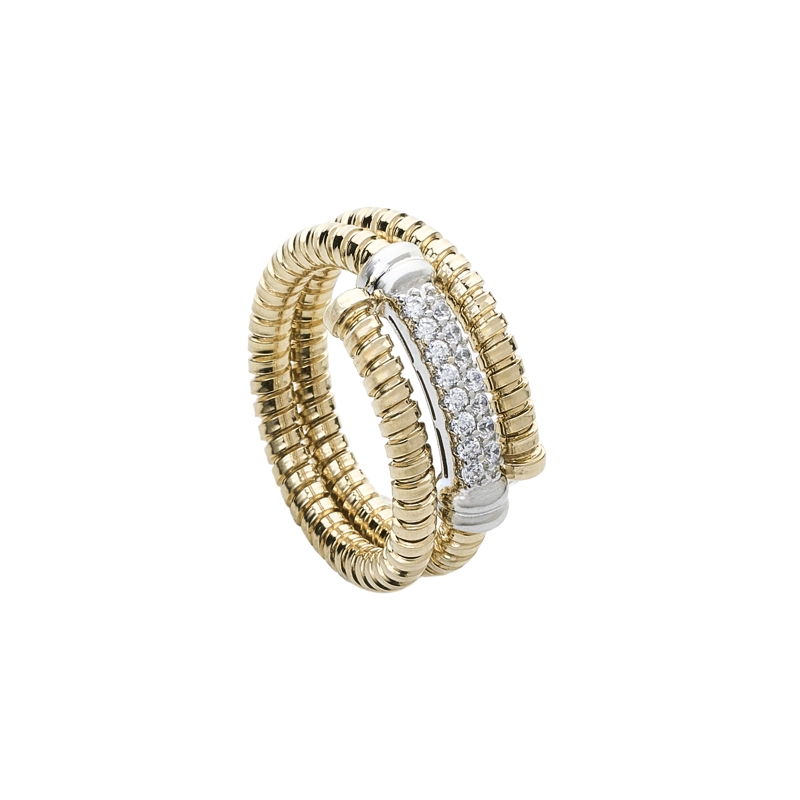 ANILLO PLATA VERMEIL TUBOGAS ESSENZA - 1
