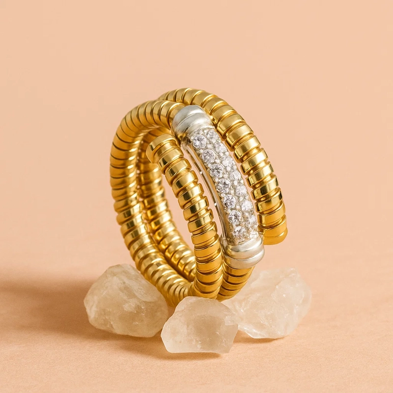 ANILLO PLATA VERMEIL TUBOGAS ESSENZA - 2