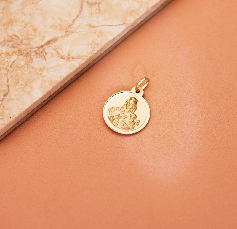 MEDALLA ESCAPULARIO 30MM ORO 18K - 3