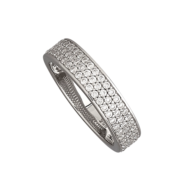 ANILLO PLATA CIRCONES PAVE #12 - 1
