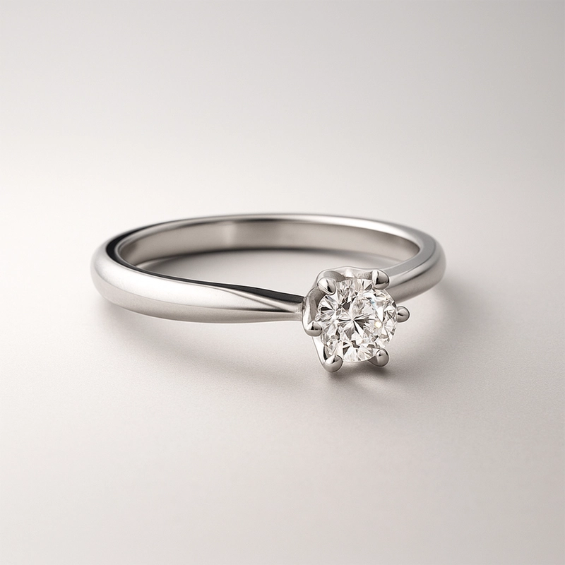 ANILLO SOLITARIO PLATINO 0.25 TALLA 6 - 2
