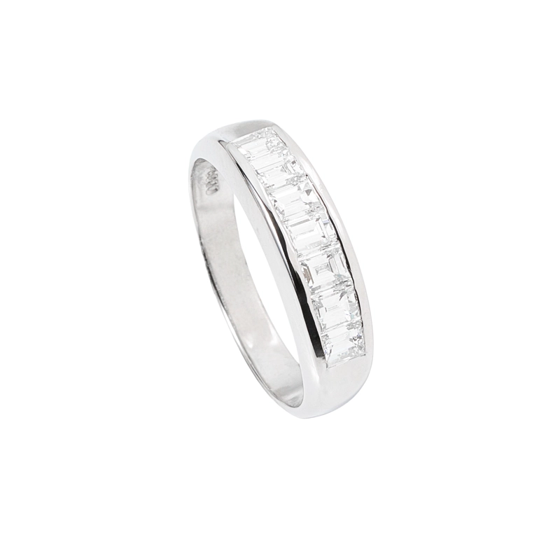 ANILLO MEDIO CINTILLO BAGUETTE TALLA 12 - 1