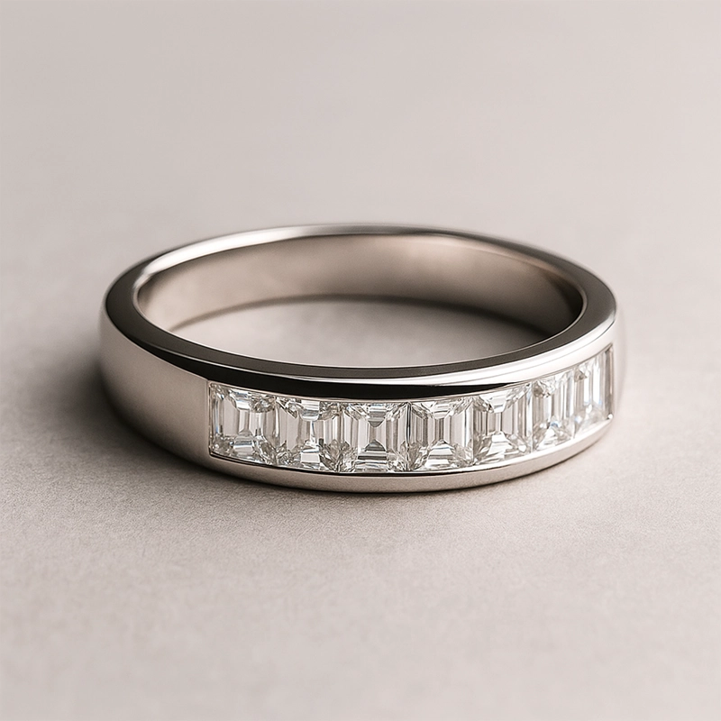 ANILLO MEDIO CINTILLO BAGUETTE TALLA 12 - 2